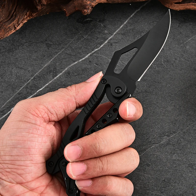 High Hardness Mechanical Knife Stainless Steel Sharp Foldableing Knife Outdoor Camping Fruit Knife Portable Sharp Flap Pocket Pants Knife