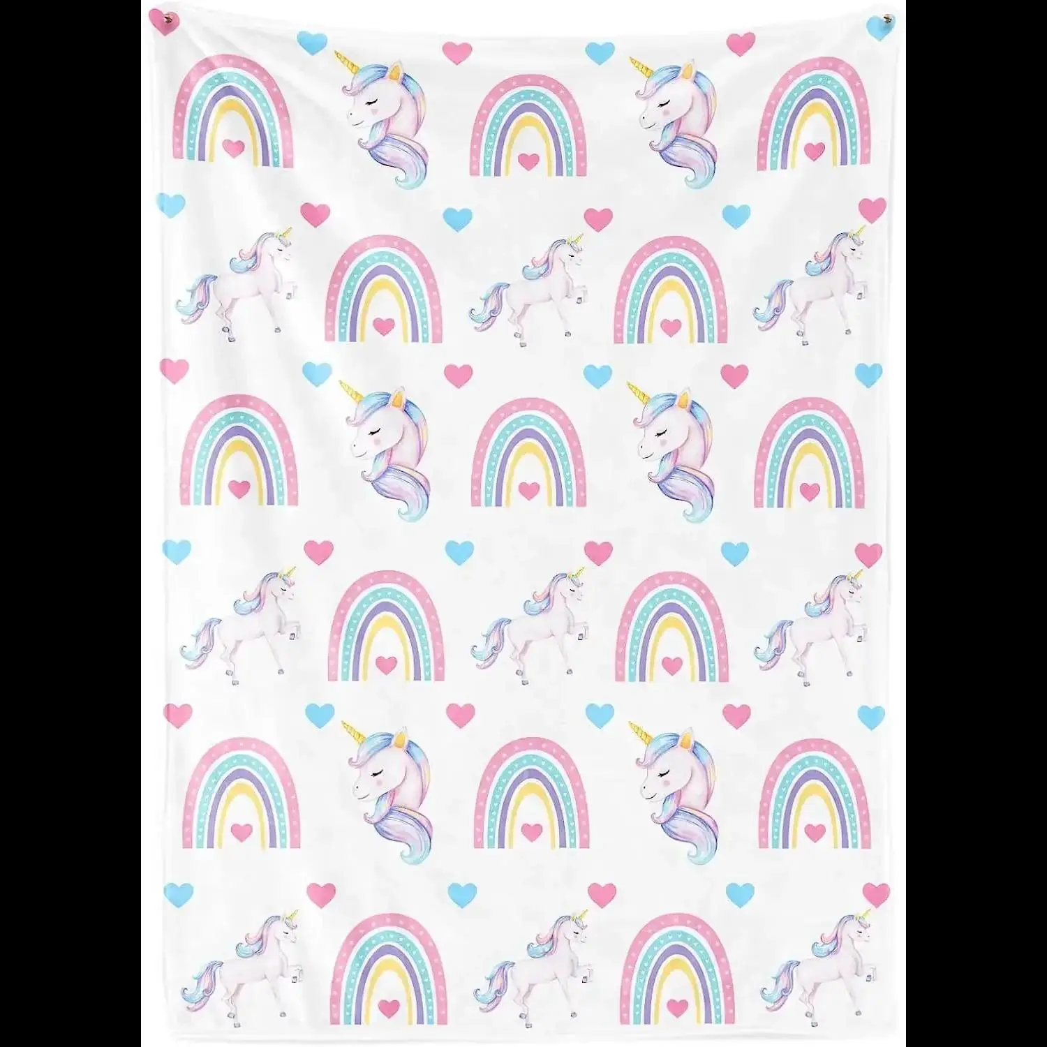 

Soft Rainbow Unicorn Plush Flannel Throw Blanket for Girls Perfect for Newborns Babies Infants and Toddlers Unicorn Theme