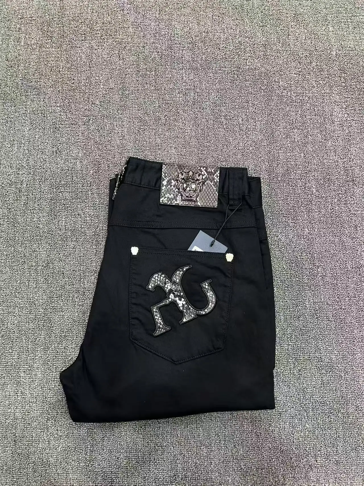 BILLIONAIRE BLSK CPRT Jeans Herren 2025, Frühling, Sommer, neue Mode, Stickerei, bequeme Elastizität, Sport, große Größe 34–42