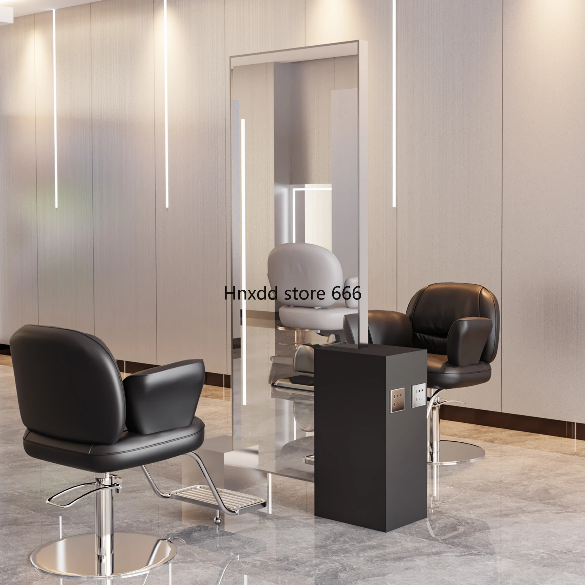 Mirror platform hair salon special perm and dyeing area salon mirror cutting single-sided floor mirror high-end