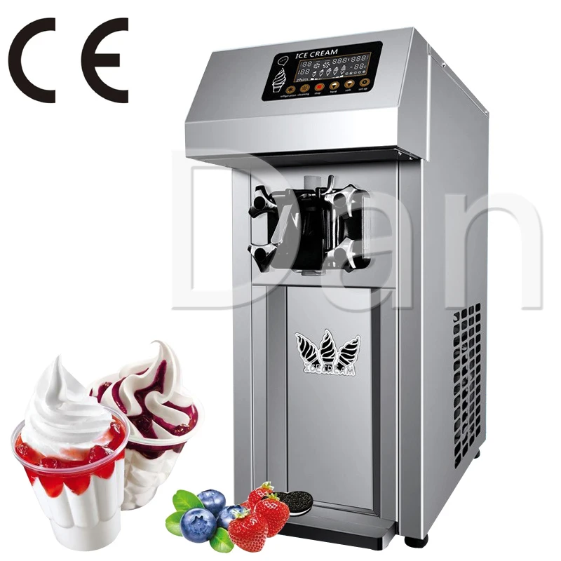 12L/H Single Head Soft Ice Cream Machine Commercial Electric Desktop Small Ice Cream Machine