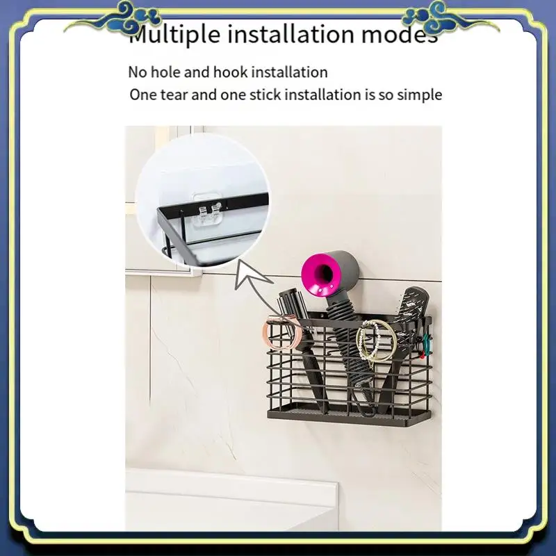Latest 1 Piece Hair Tool Organizer Blow Dryer Holder /Hair Dryer Holder Cabinet Door, Bathroom Organizer Hair Care Storage Baske
