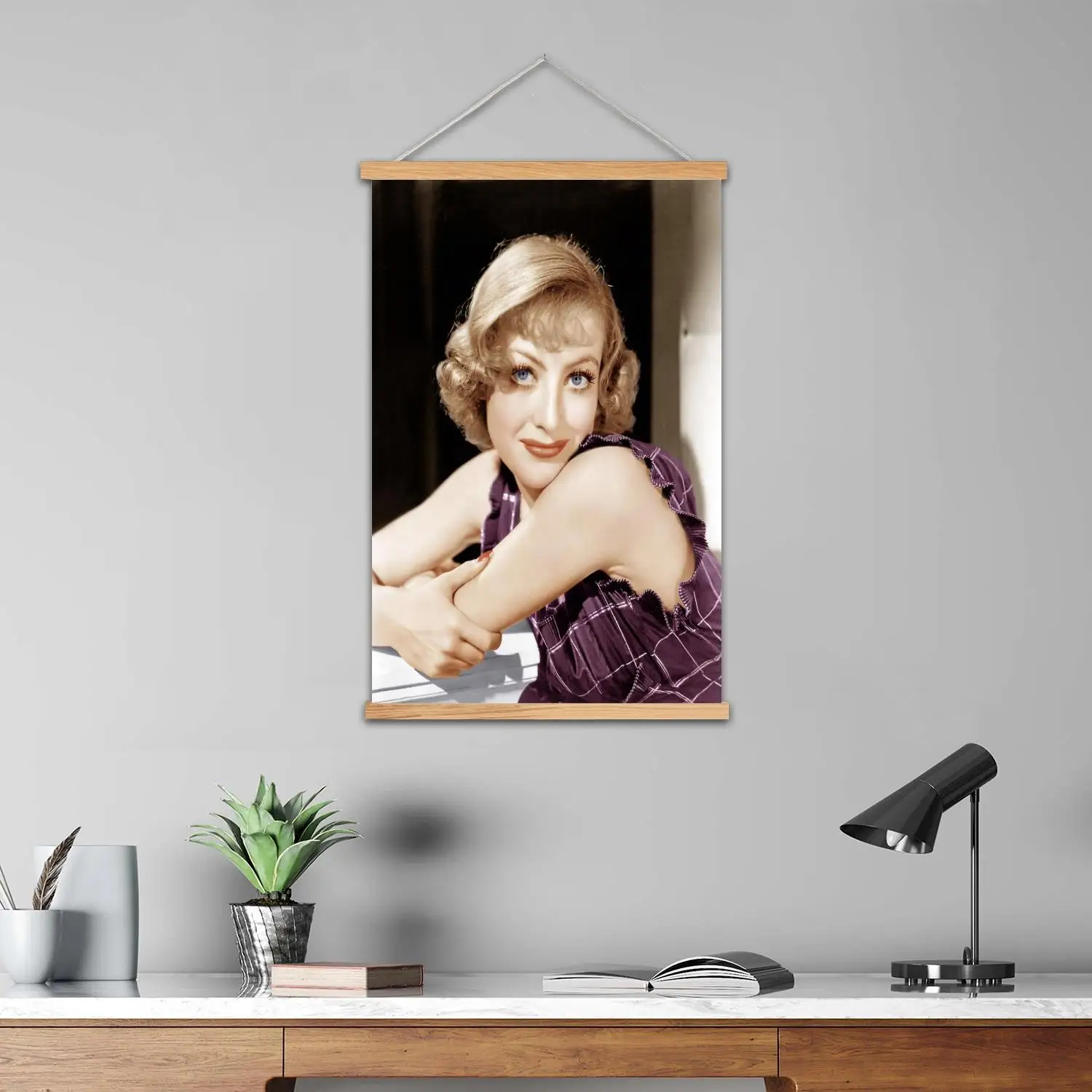 جون كروفورد لوحة جدارية مؤطرة قماش ملصق فني وفن جدران، عائلة حديثة، ديكور غرفة النوم، ملصقات، لوحة زخرفية