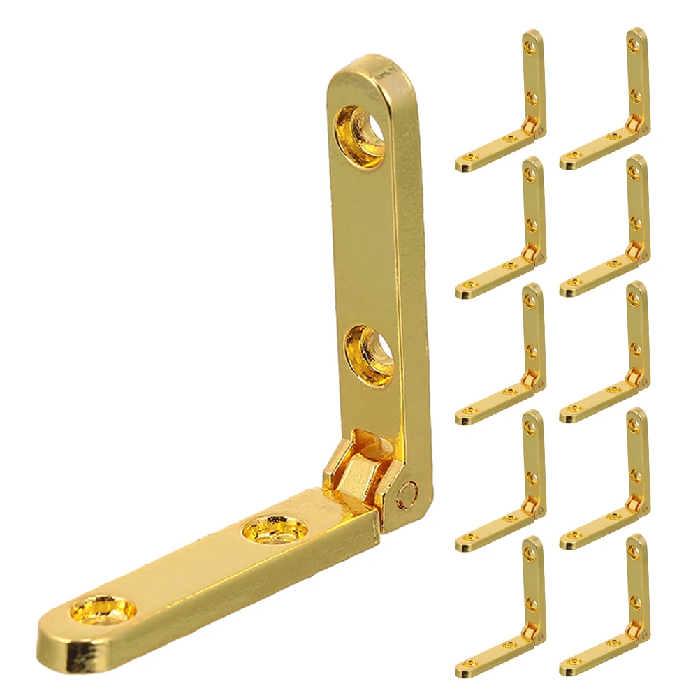 

12pcs Box Hinges Furniture Hardware Zinc Alloy Right Angle Treasure Chest Hardware Jewelry Case Chest Miniature Decorative