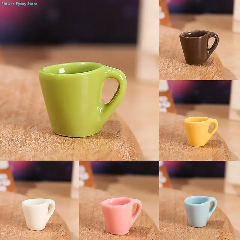 NEW 4Pcs/Set 1:12 Dollhouse Miniature Cup Coffee Cup Tea Cup Tray Kitchen Tableware Accessories Doll house Life Scene Decor