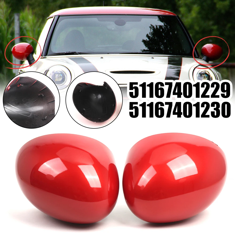 ABS Red Side Mirror Cover for Mini Cooper LHD F54 F55 F56 F60 2014 2019 Direct Fitment Reliable and Practical Design