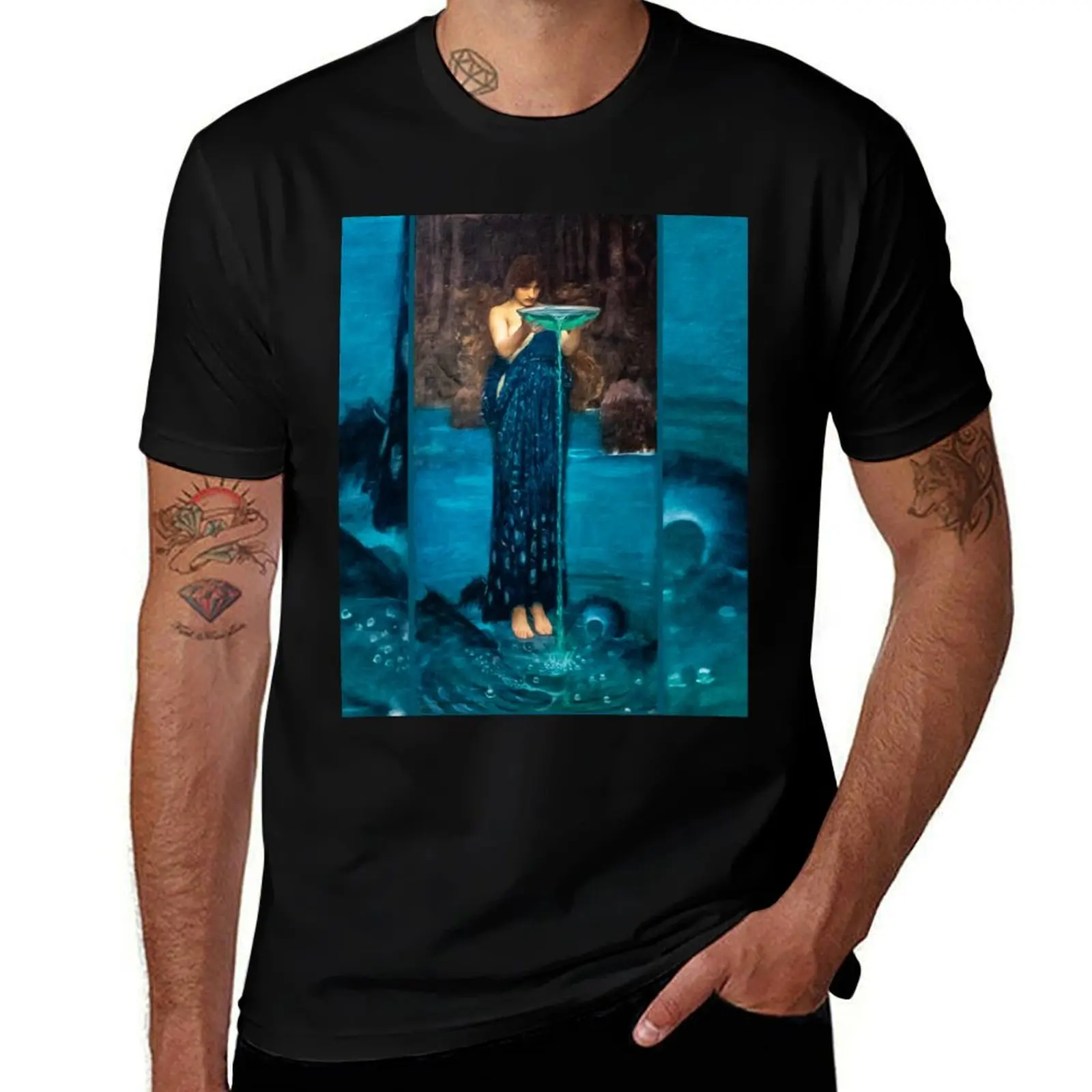 Circe Invidiosa, John William Waterhouse, 1892, Pre-Raphaelite T-Shirt Novelty Graphic Tee Shirt