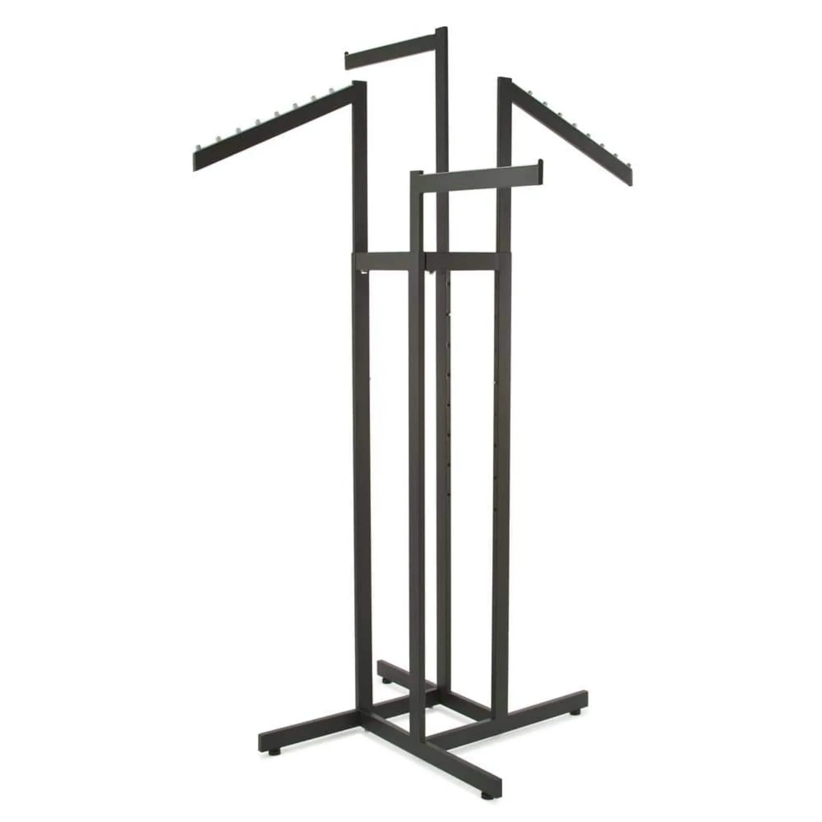 US Chrome Metal 45 in. W x 72 in. H 4-Way Rack with Rectangular Tubing Straight Arms