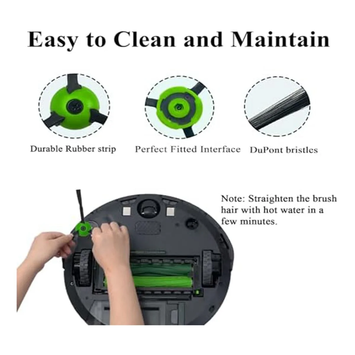 Edge-repuesto de cepillos de barrido, Compatible con iRobot Roomba Serie I & J & E, todos los modelos, accesorios de cepillos laterales
