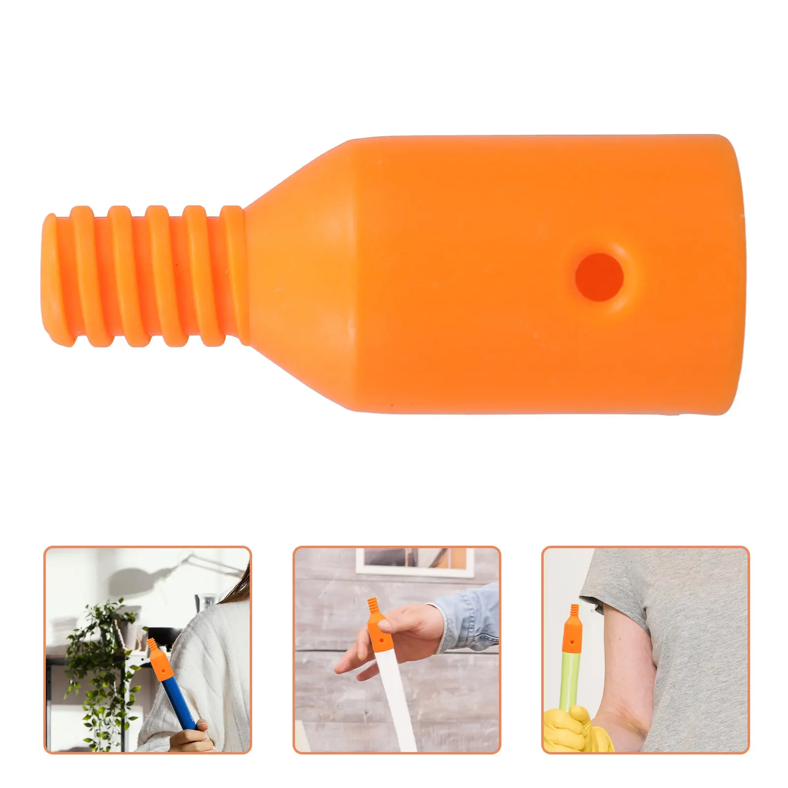 2Pcs Threaded Pole End Adapter Plastic Handle Grip Replacement for Mop Broom Household Cleaning Tools Handle Extension