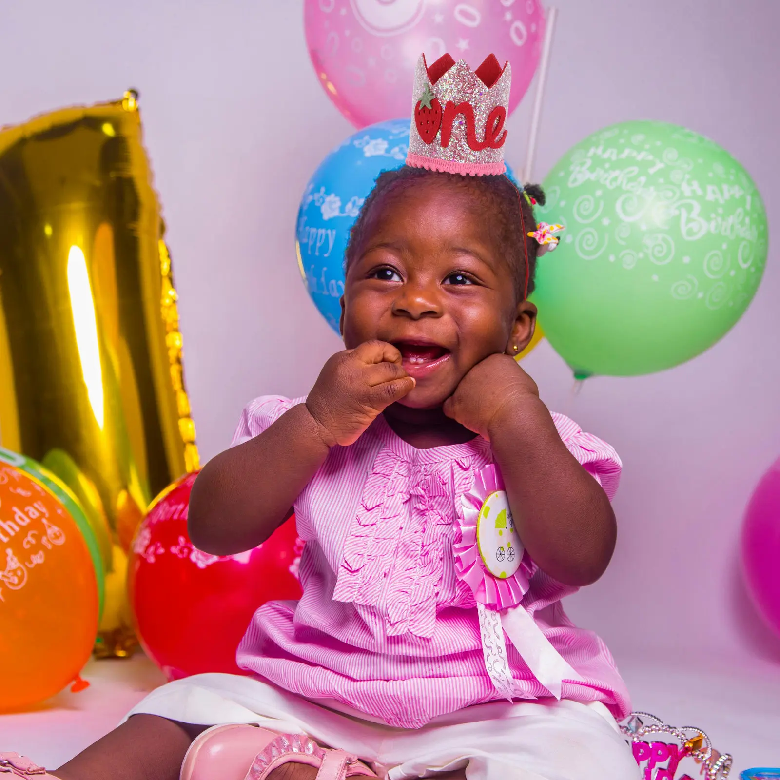 1 Piece Birthday Crown for 1 Year Old Baby Girl Boy Kids Party Hat Celebration Headwear First Birthday Photo Prop