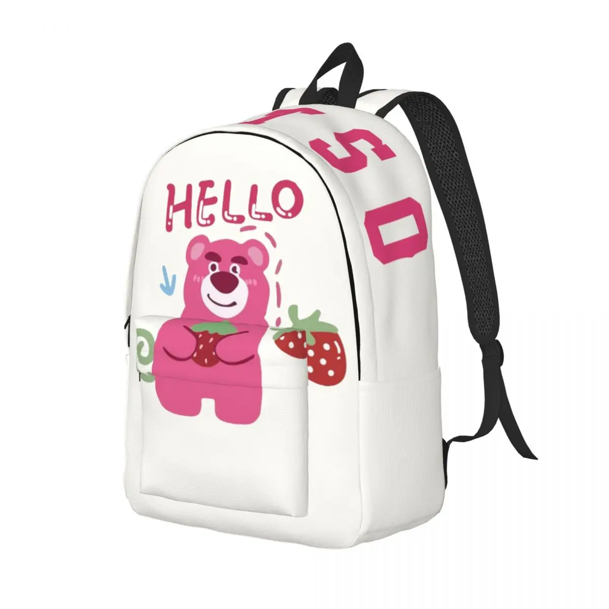 Gift Cute Bear Zipper Closure Backpack Disney Toy Story Lotso High Street For Women Kid Schoolbag Office Work School