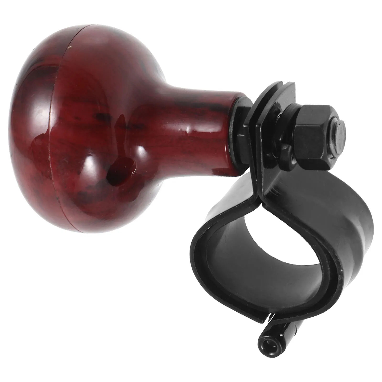 

Steering Wheel Assist Ball Car Booster Knob Wood Grain Color Durable ABS Metal Material Vehicle