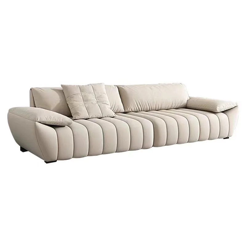 

#Living room straight row cloud, large sofa, elf cream style, lazy, technical department, sofa with armrests