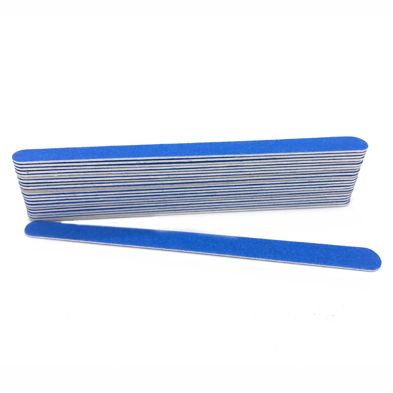 Lime à ongles en bois à Double extrémité, 20 pièces, 180/240, panneau émeri, papier de verre solide, polissage, meulage, deux couleurs en option, lavable