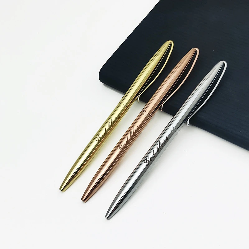 

Fashion Metal Neutral Pen Personalized Custome Logo Engraving Name High-end Business Rotary Signature Pen Office Supplies Gifts