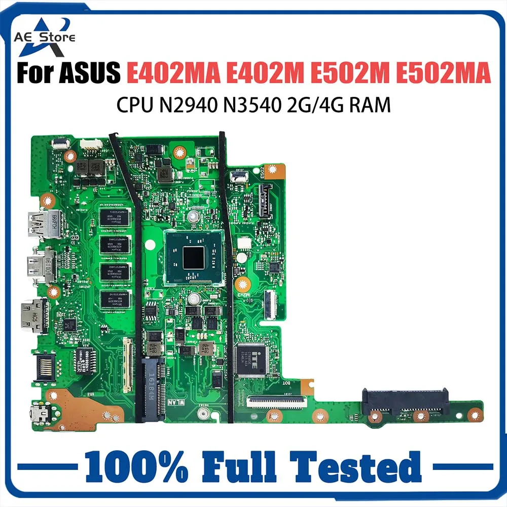 

Computer Mainboard For ASUS E402MA F402MA X402MA F502MA X502MA L402MA L502MA Laptop Motherboard N2840 N4200 2G 4G RAM 0G SSD