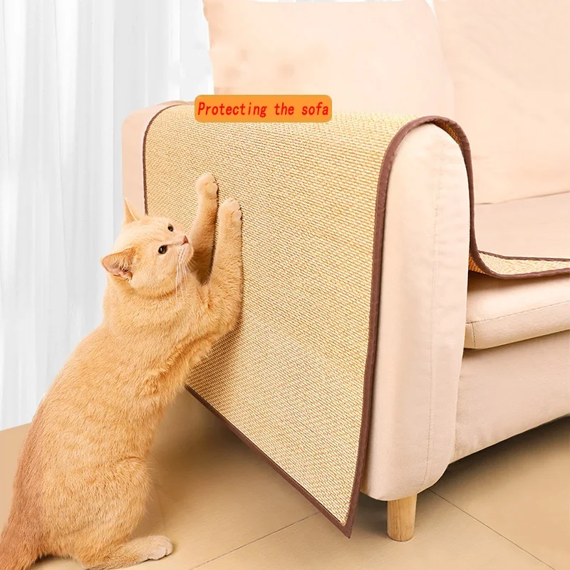 Katze Kratzmatte Wand Sofa Schutz Katze Kratzbrett Pad Starke Bambus Katzenpfoten Massage Spielzeug Stuhl Sofa Möbel Schutz – Detail 8