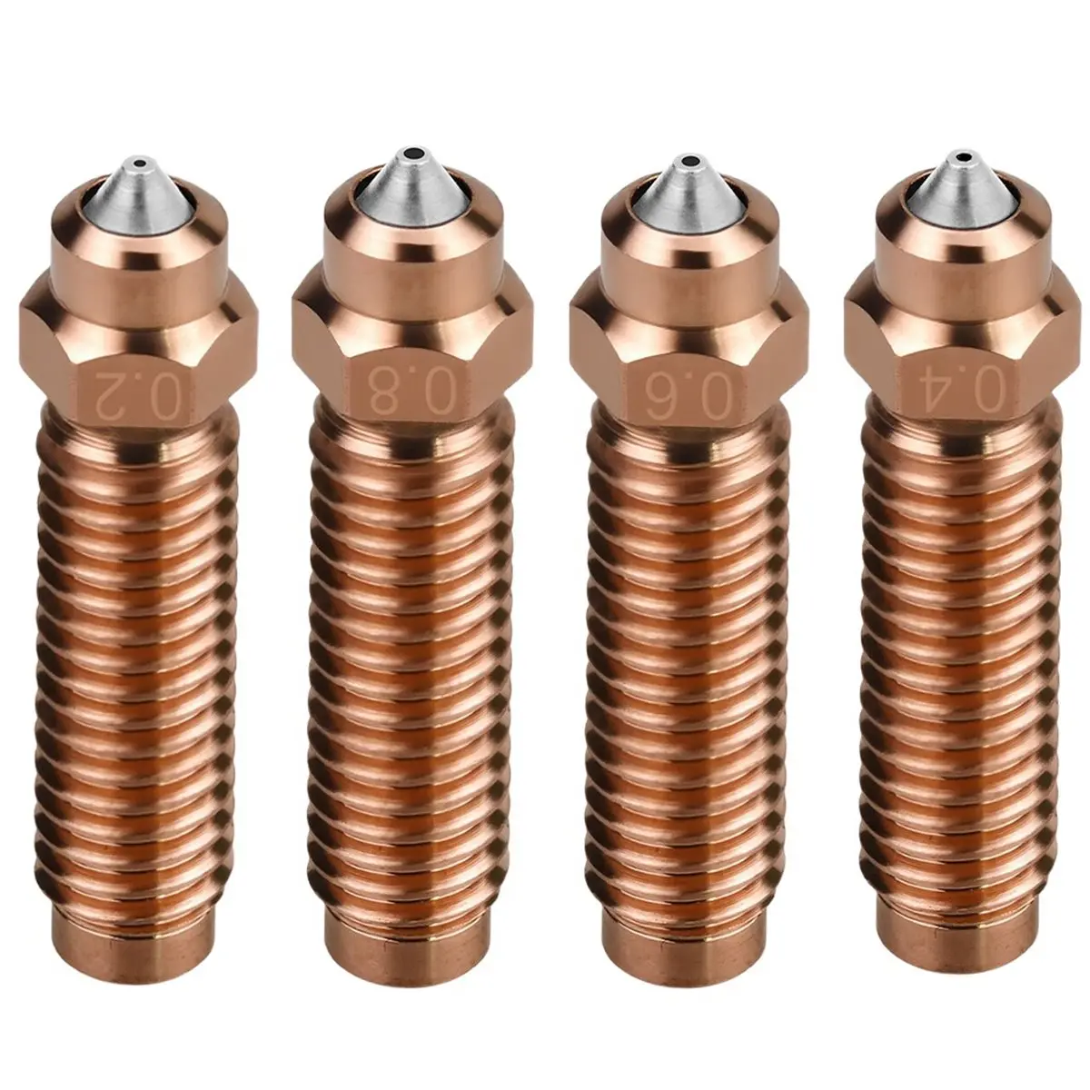 A85P Hotend Nozzles for Elegoo Centauri Chromium Zirconium Copper Bimetallic Nozzle 0.2/0.4/0.6/0.8mm 3D Printer Part