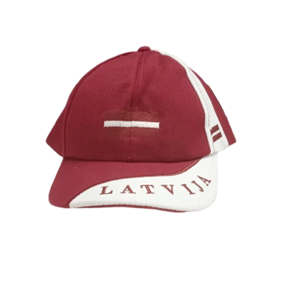 Flagnshow Free Size 100% cotton Sports Latvija Flag Adjustable Baseball cap hats