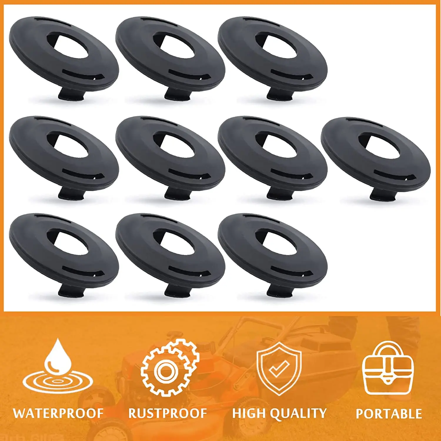 10 unidades/lote de tapas de cabezal de corte compatibles con STIHL FS48 FS52 FS55 FS66 FS70 FS74 FS76 FS130 FS200 FS250 FS350 FS450 FS550 recortadora