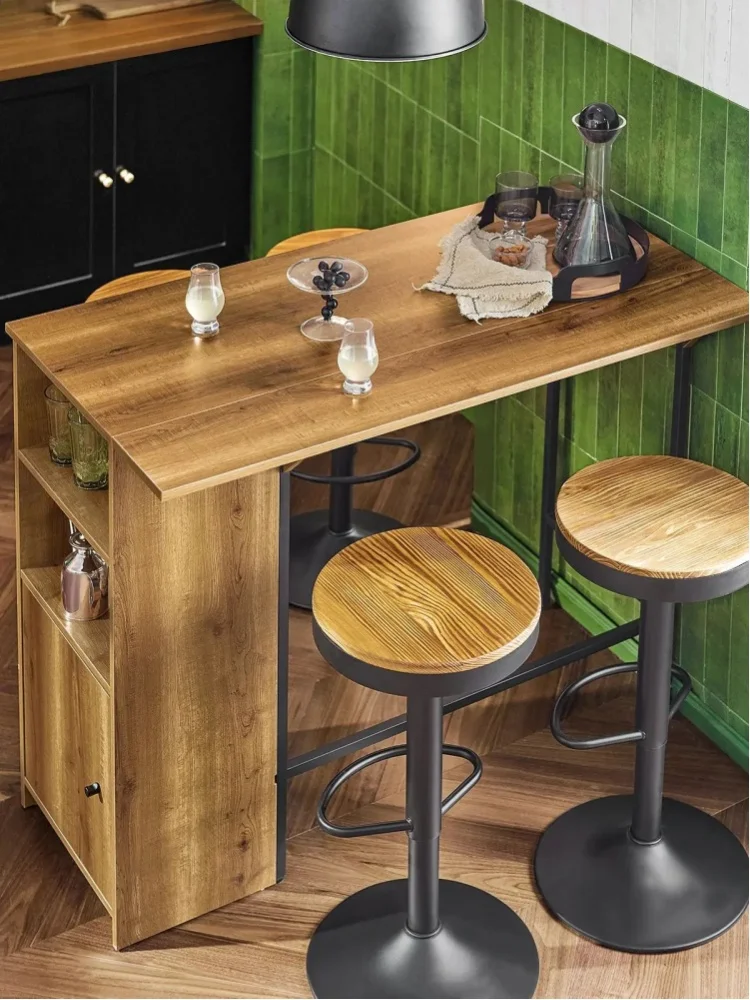 SoBuy FWT98-PF Bartisch Esstisch mit erweiterbarer Arbeitsfläche Hochtisch Bistrotisch Stehtisch Bartresen im Industrie-Desig