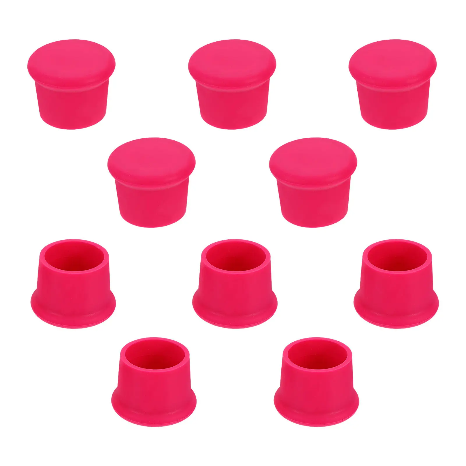 Tapones de silicona de grado alimenticio para vino, tapas redondas reutilizables para botellas de vino, cerveza, bebidas espumosas, fiesta de Navidad, vacaciones, 10 Uds.