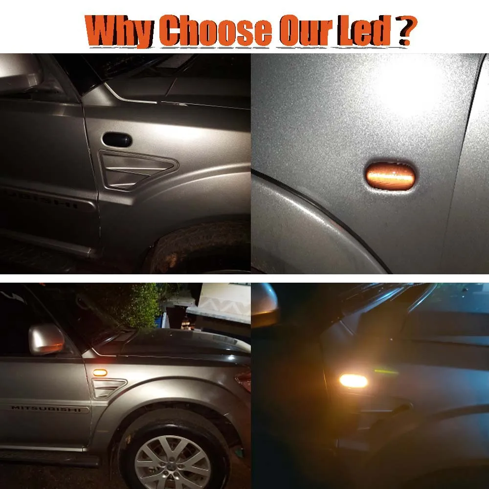 Dynamic Mitsubishi L200 Accessories LED Side Marker Light For Mitsubishi L200 Triton 2005-2015 Pajero/Montero Sport Nativa KG/KH