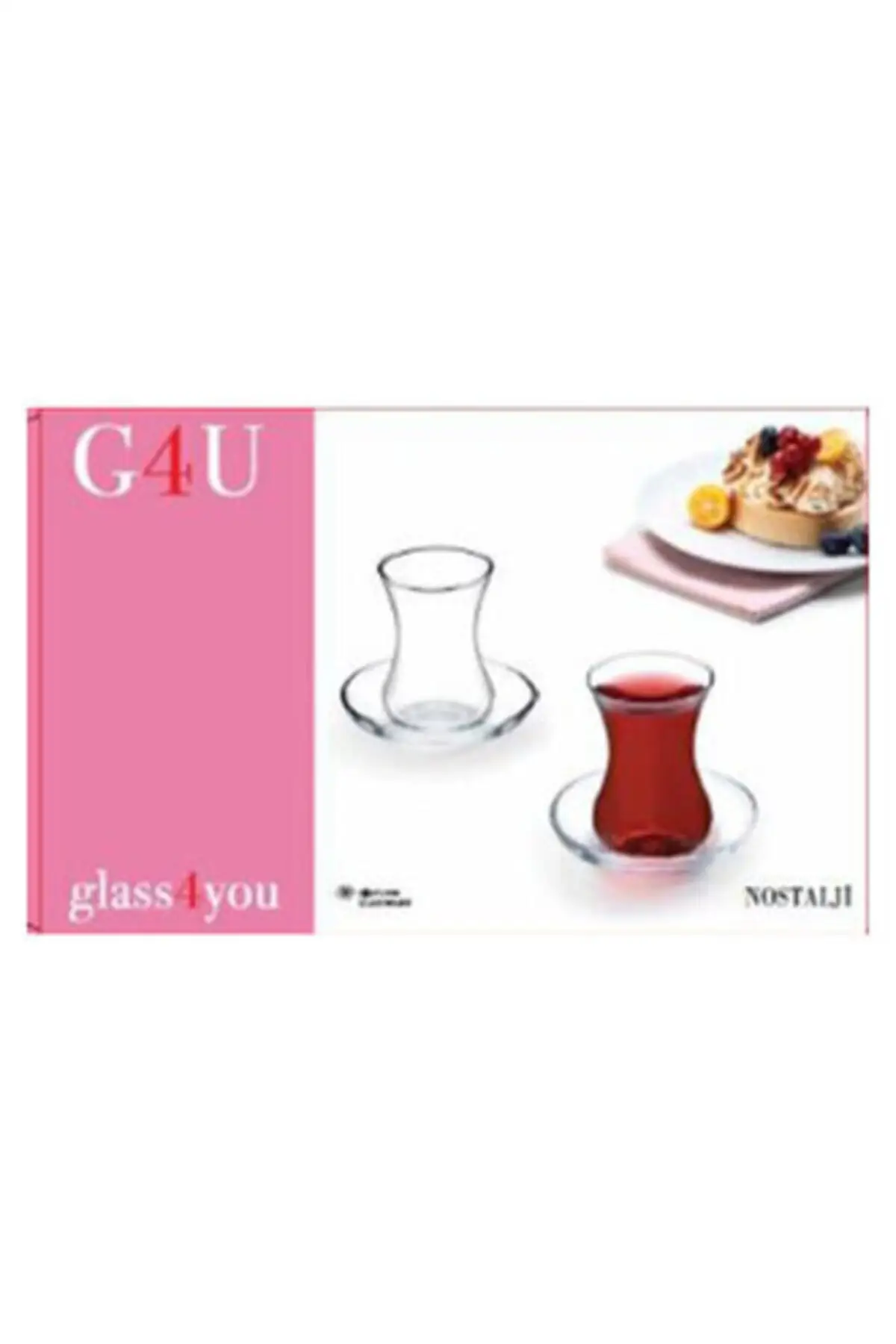 DOLBOVI G4u Nostalgia Tea Takımı 12 Parça English Tea Glass Cup