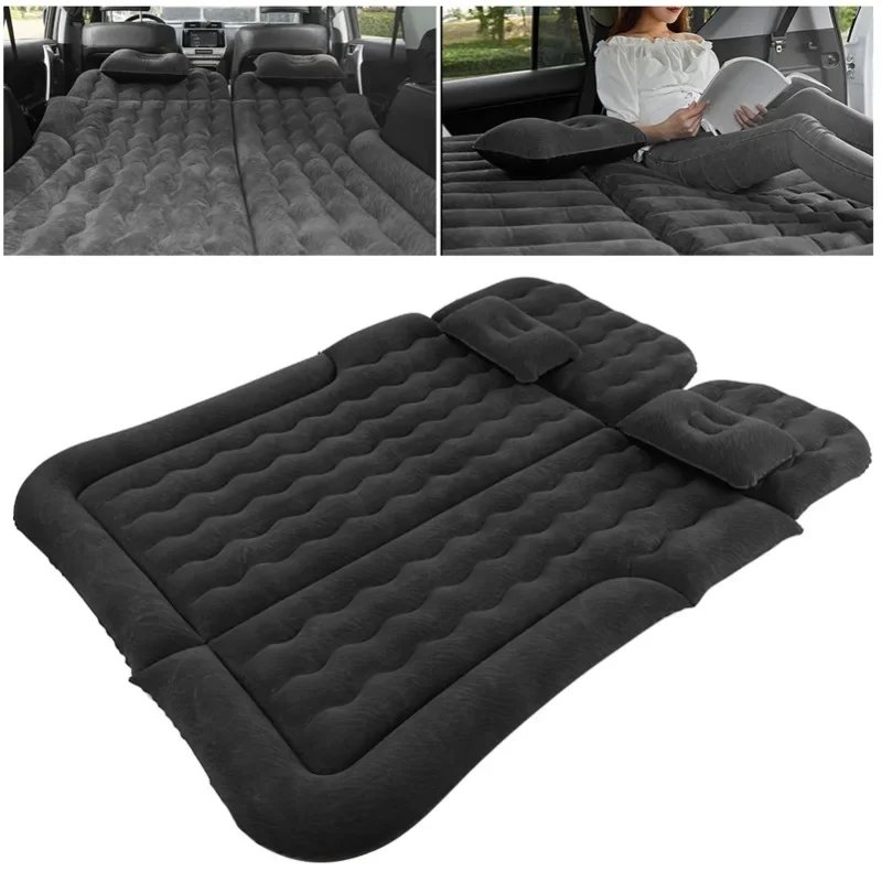 Portable Inflatable Camping Mattress with Pillows and Air Pump Car Air Bed Mattress SUV Sleeping Pad