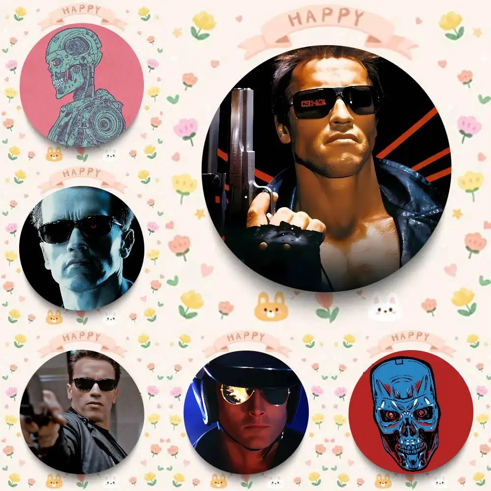 Movie The Terminator Cute Cartoon Button Pin Brooch Badge Bag Decor Fans Collect