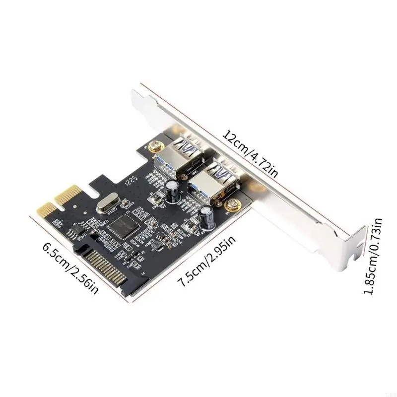 T3EE 2 PORT PCIE TO USB3.0 CARD для нескольких USB -устройства подключения для настольного ПК