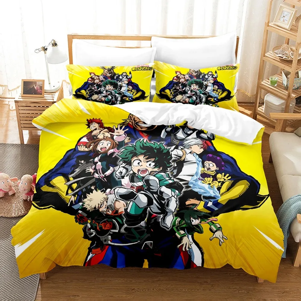

My Hero Academia Bedding Set For Bedroom Soft Modern Bedspreads Comefortable Kids Duvet Cover Quilt Cover And Pillowcase
