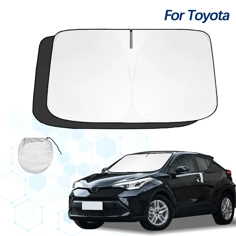 

Windshield Sun Shade for Toyota CHR 2018-2022 CH-R Window Cover Sun Visor Foldable Sunscreen Blocks UV Rays Keep Your Car Cooler