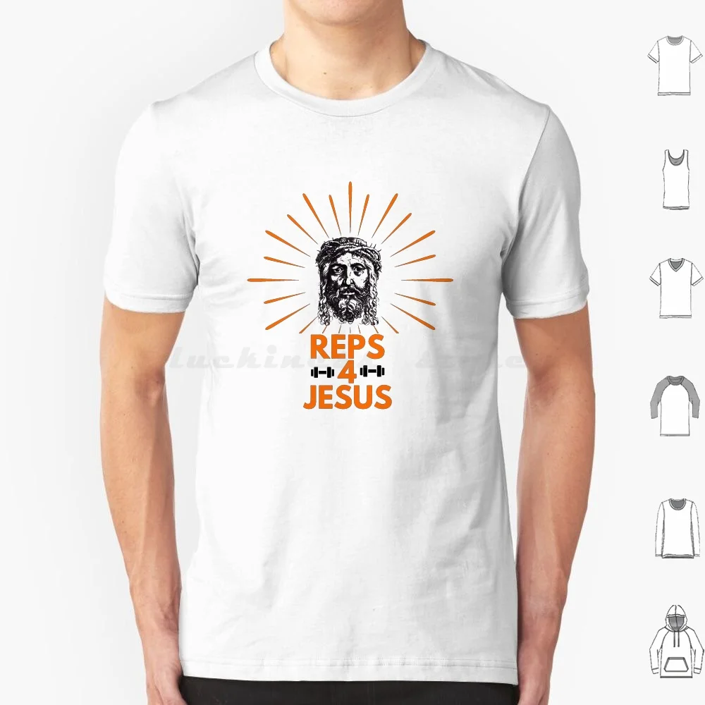 Rep 4 Jesus Classic T Shirt Cotton Men Women DIY Print God Jesus Christ Christian Blessing Gym Power Praying Strong Fitness
