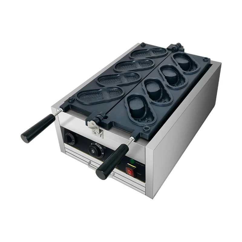 

Electric Temperature Knob Control Crocs Shaped Waffle Maker Commercial Nonstick Waffle Machine Electric Steel Machine for Snacks