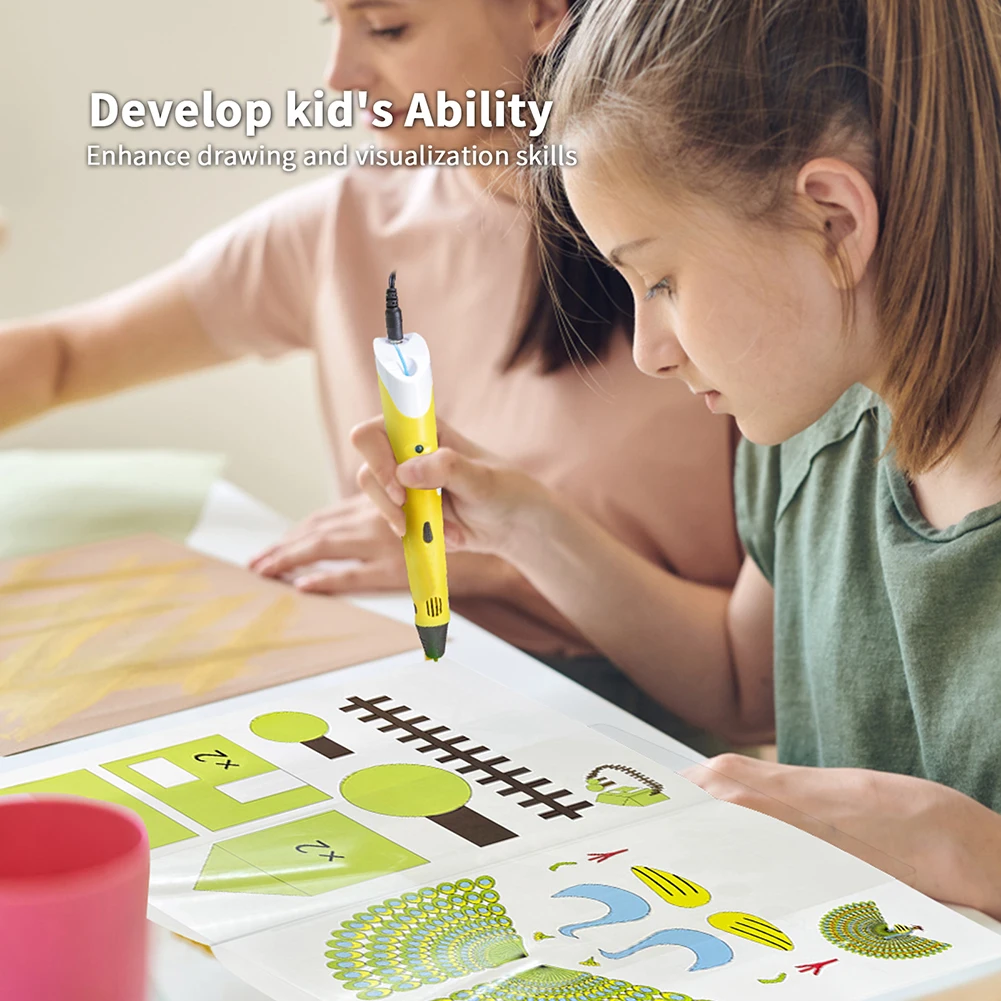 Reusable Transparent 3D Pen Template For Children 40 Patterns DIY Craft Starter Paper Molds Early Education PVC Drawing Board