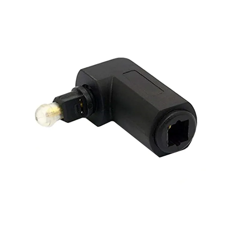

Audio Computer TV DVD Audio Fiber Optic Cable Square Port Male Converting Female 90 Degree Bend Adapter Toslink