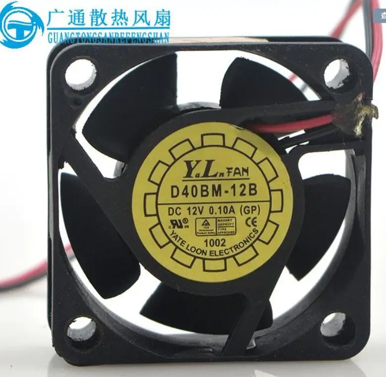 

Y.L FAN D40BM-12B DC 12V 0.12A 40x40x15mm 2-Wire Server Cooling Fan