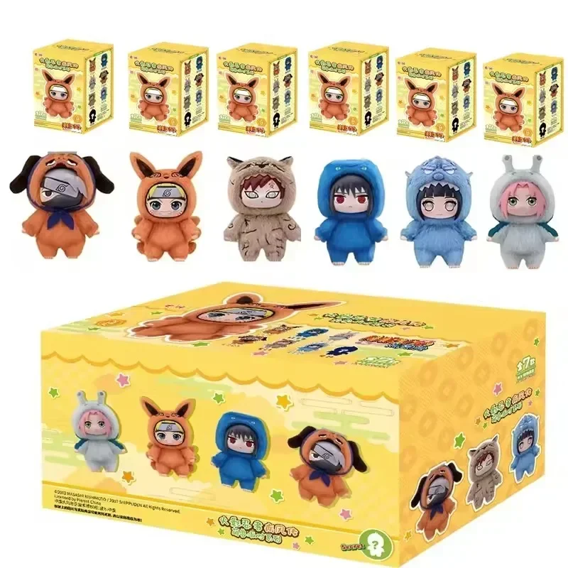 New Arrival Hot Sale BANDAI Eaki Naruto Shippuden Beast Party Blind Box Plush Doll Cute Anime Uzumaki Naruto Character Toys Gift