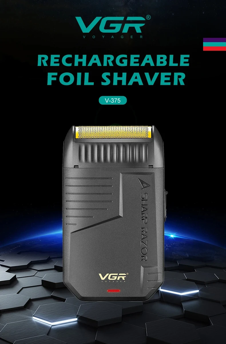 VGR V-375 Men's Convenient Mini Shaver, Reciprocating Strong Power Shaver, Household Hair Trimming and Whitening Device image 6