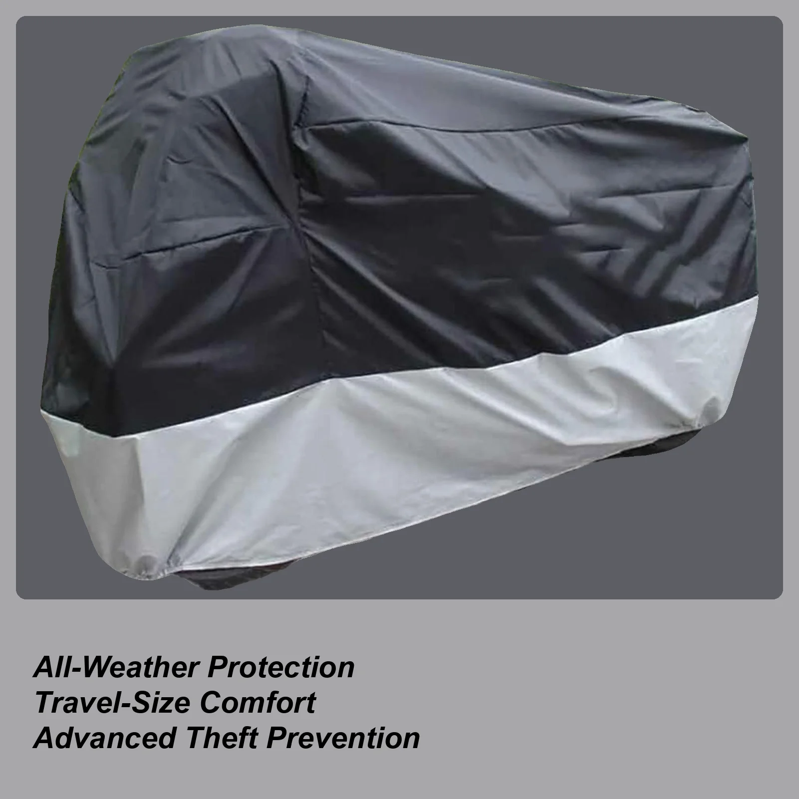 

Cover For Motorcycle Lightweight Waterproof Cover All Season Storage Windproof Protector With Lock-Holes For Rainy Weather