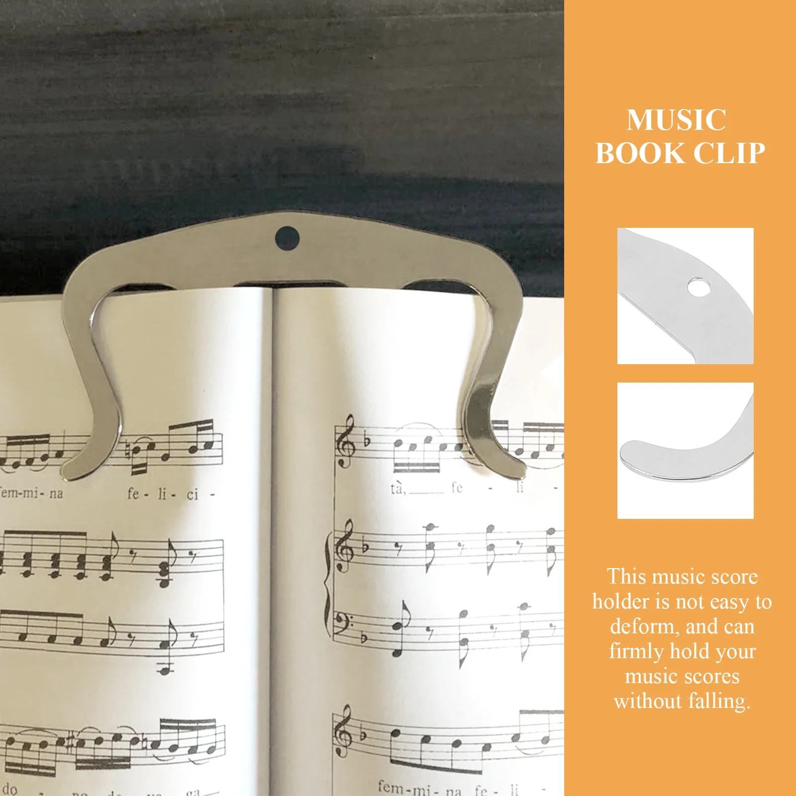 

Simple Metal Music Clip Strong Not Deformable Book Page Holder for Piano Singing Reading Fashionable Cat Design Environmentally