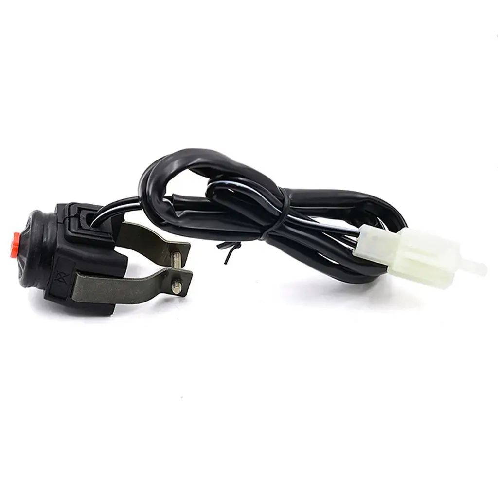 Red Handlebar Kill Switch Button Universal Horn Starter Light Switch for Off Road Bikes