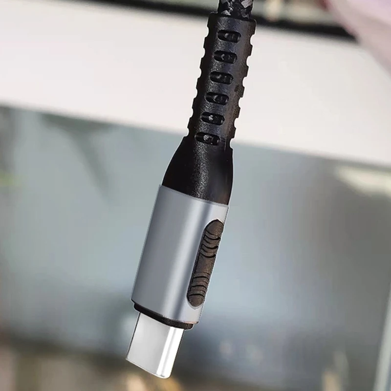Portable 100W Nylon Braided USB C Cable Double Male End Type C Data Cord for Various Use in Office Home or Travel 601E