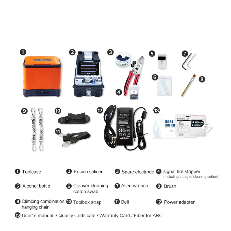 Newest AI-10 Optical Welding Splicing Machine AI-10 Signal Fire Fiber Optic Equipment AI-10A Fusionadora De Fibra Optica
