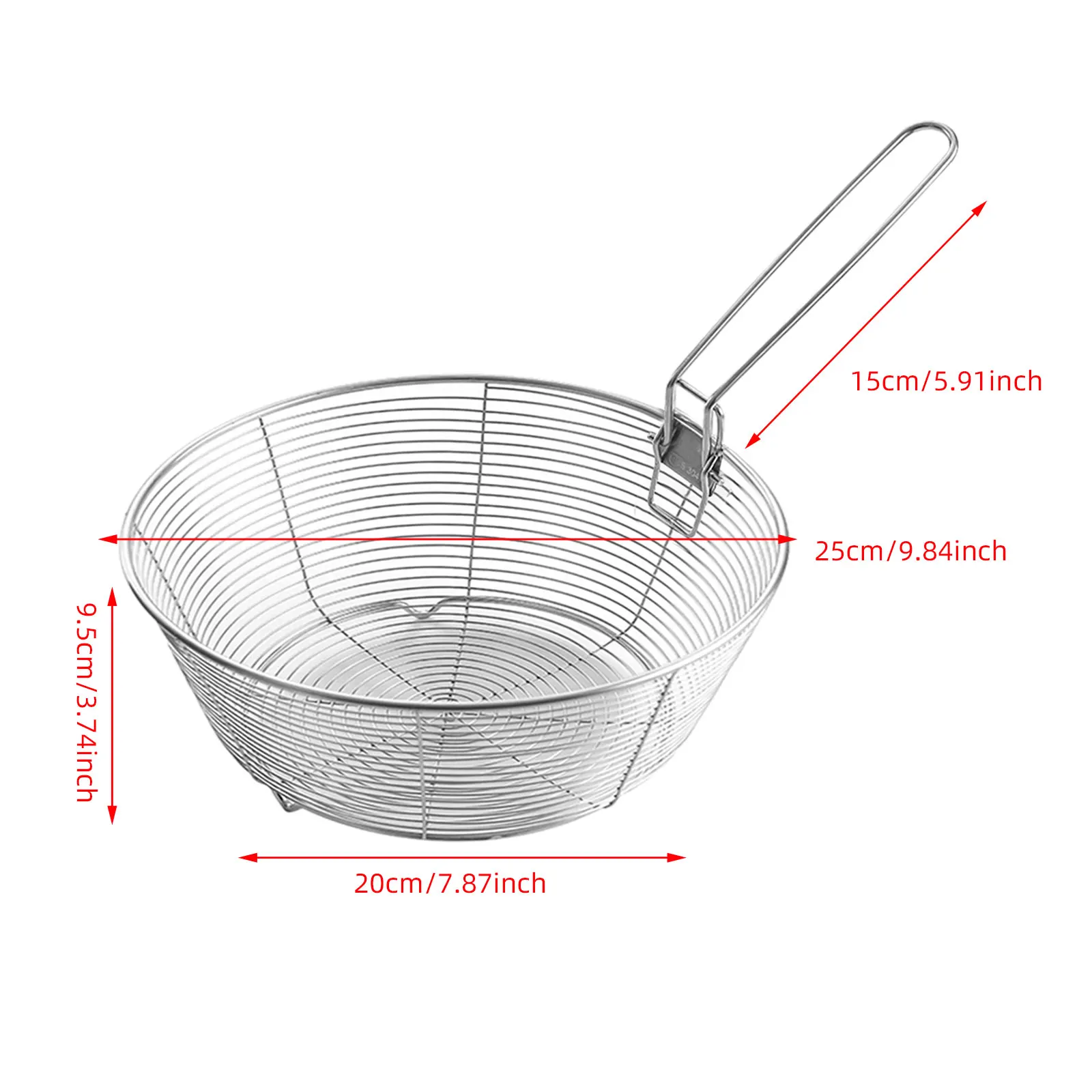 Friteuse Tempura Acier Inox 304 Avec Panier – 13 Cm, Idéale Frites Maison, Camping & Cuisine Extérieure