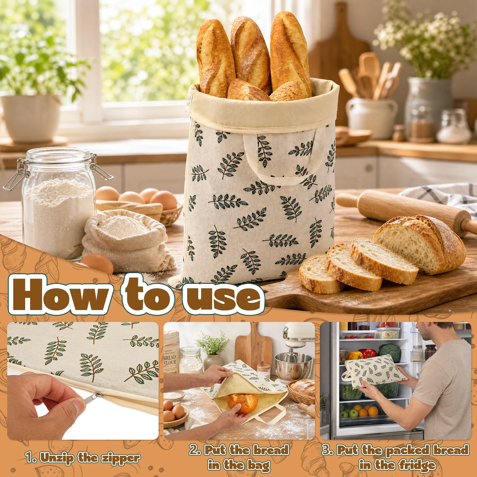 2Pcs Beeswax Linen Bread Bags  - Beeswax Food Wrap review and price