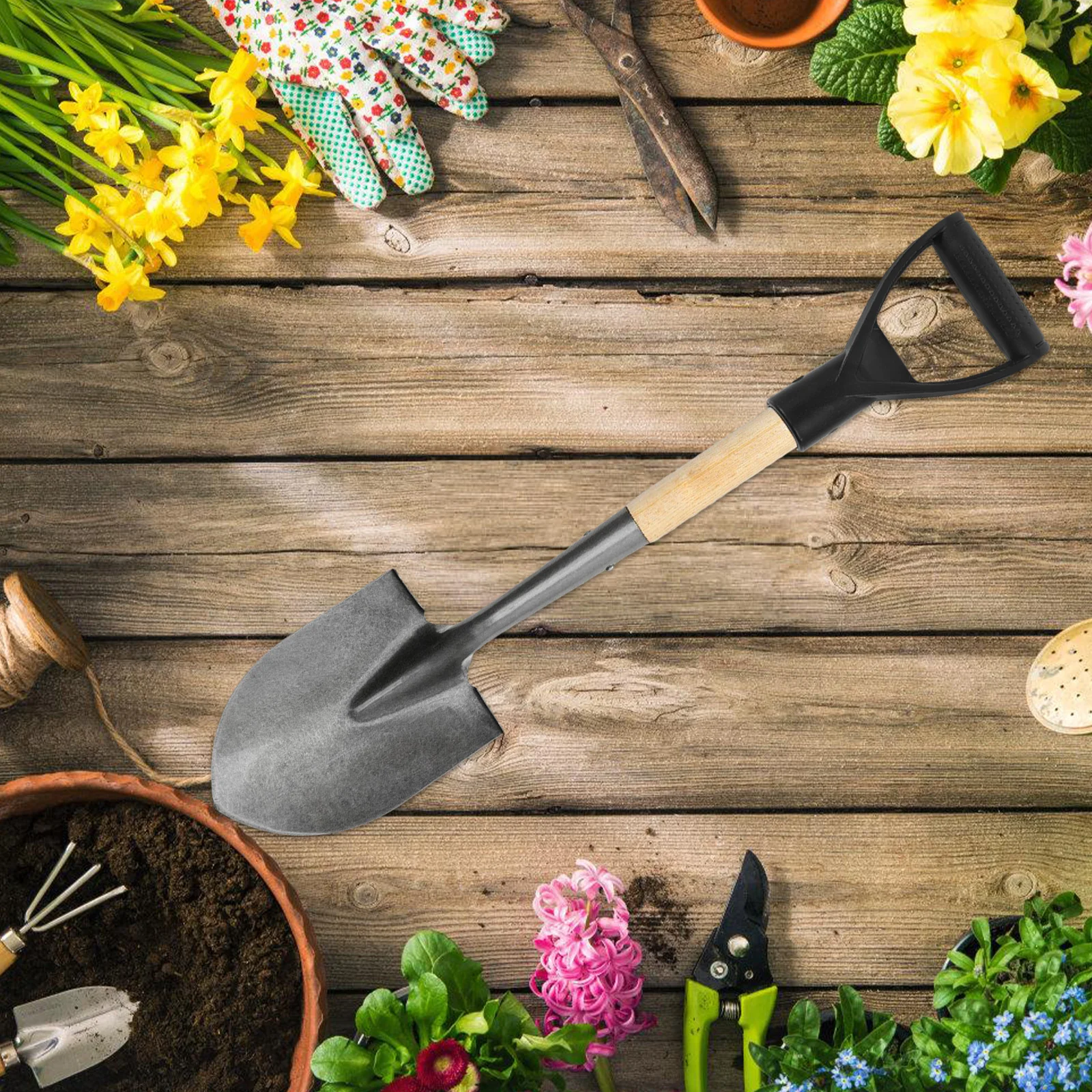 

T-Shaped Plastic Shovel Handle Replacement Durable Texture Anti-Slip Practical Home Garden Use Household Shovel Handle