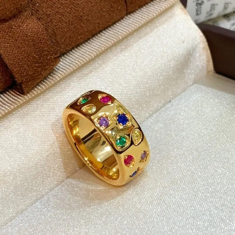 

ARIGAYA High Craft 925 Silver Colored CZ-Diamond Rings For Women Luxury Designer Rose Gold Plated Fine Jewelry Party